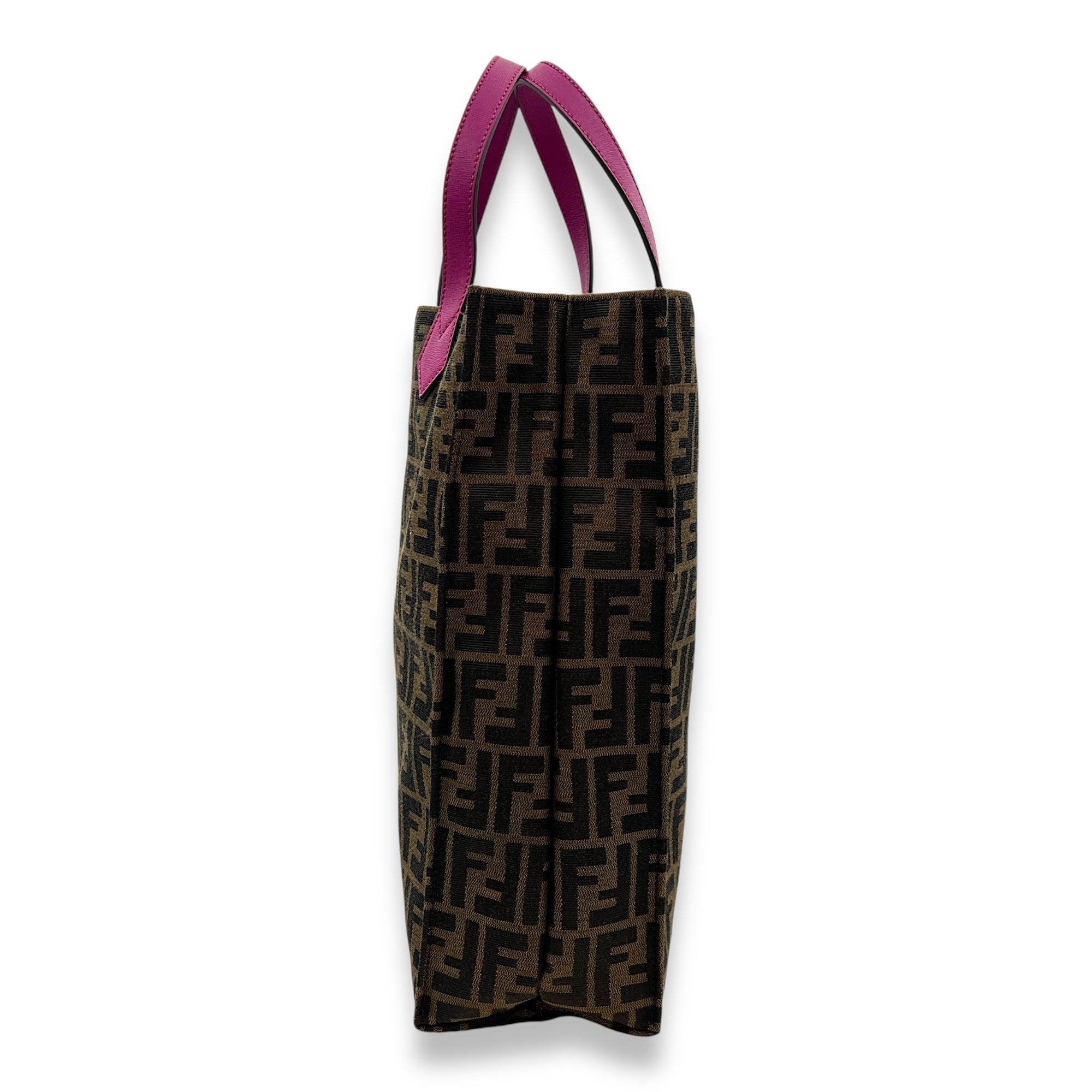 Zucca Tote Bag Brown in Canvas, Gold hardware