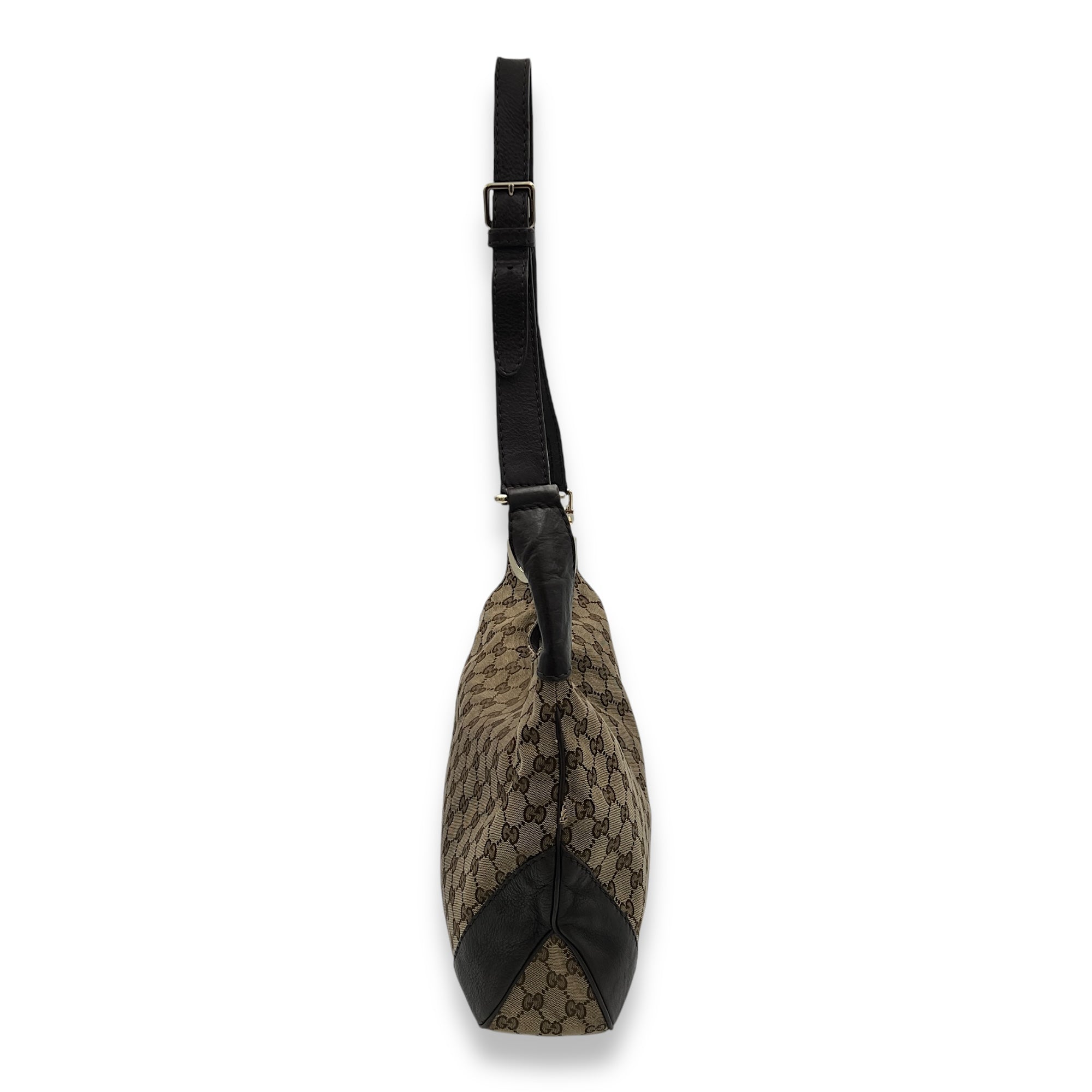 Others Shoulder Bag Brown in Jacquard, Light Gold hardware