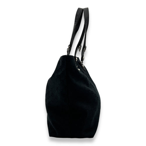 Others Tote Bag Black in Jacquard, Silver hardware