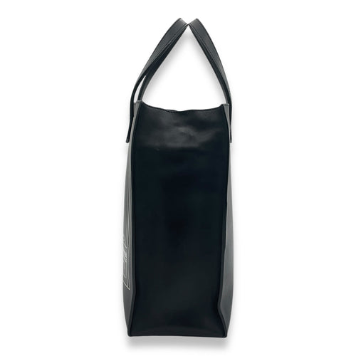 Bambi Black Tote Bag in Calfskin, Silver hardware