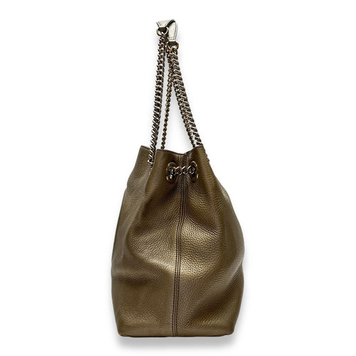 Soho Tote Bag Gold in Calfskin, Gold hardware