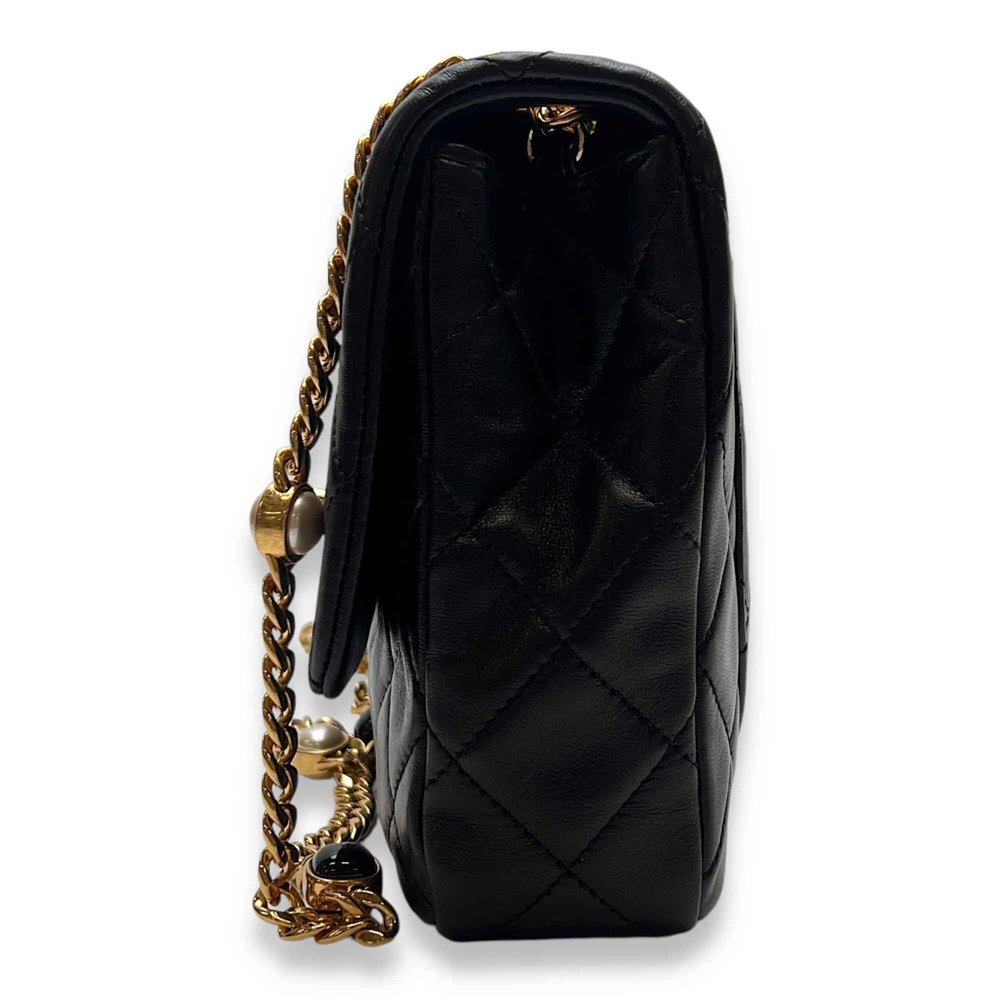 CC Flap Small Crossbody bag in Lambskin, Gold Hardware