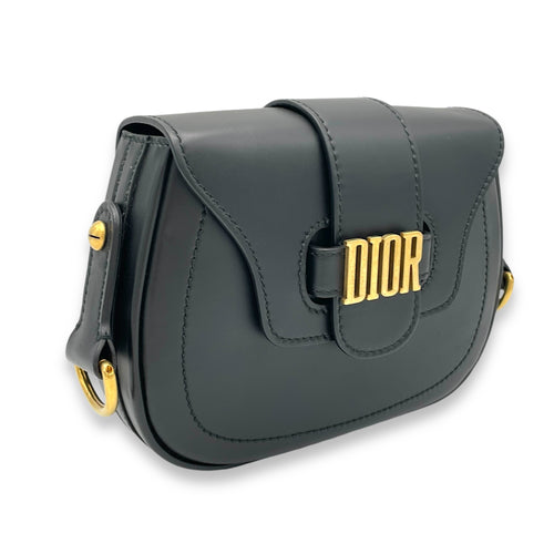 D-fence Saddle Crossbody bag in Calfskin, Gold Hardware