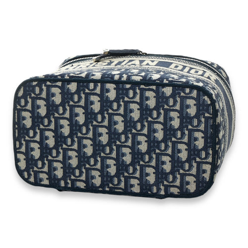 Oblique Vanity Top handle bag in Jacquard, Silver Hardware