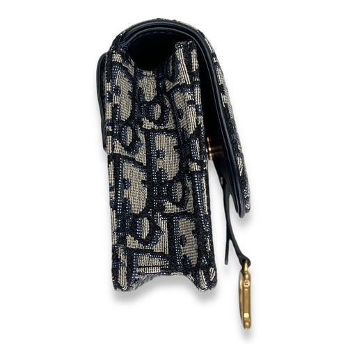 Oblique Saddle Belt bag in Jacquard, Gold Hardware