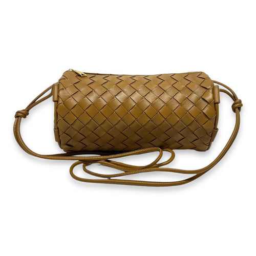 Barrel Mini Crossbody bag in Lambskin, Gold Hardware