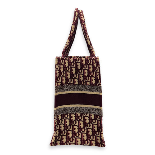 Book Tote Top Handle Bag Medium Red in Jacquard