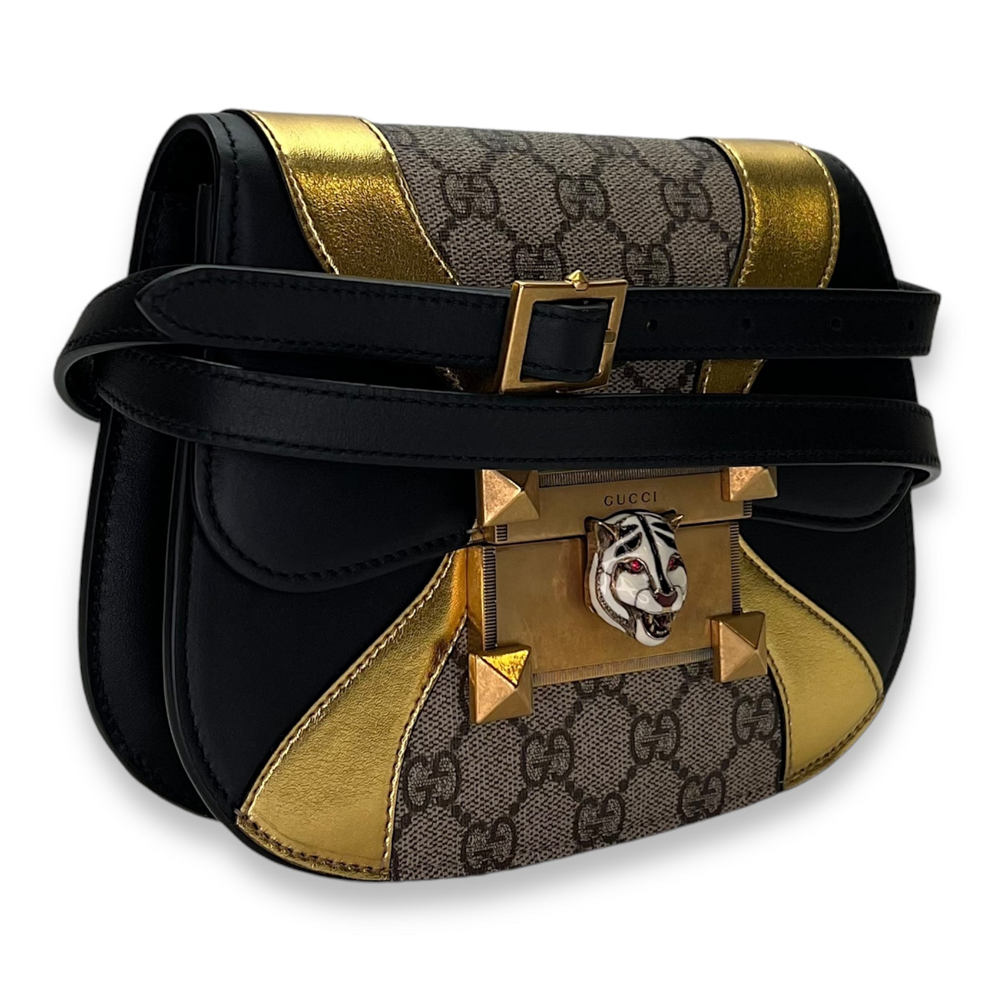 Osiride Multi-colour Crossbody Bag in Monogram Coated Canvas, Gold hardware