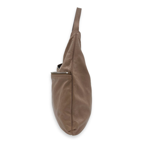 Hobo Shoulder Bag in Calfskin   Silver hardware