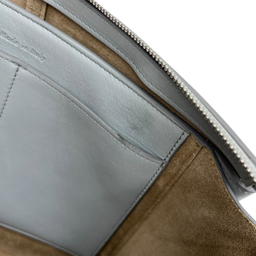 Tri-Fold Clutch in Calfskin, Silver Hardware