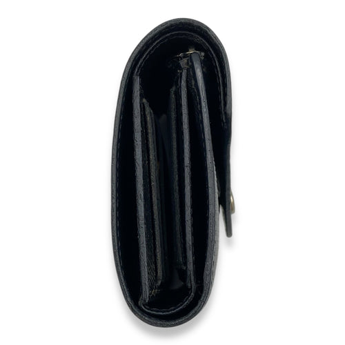 Victorine Black Wallet in Epi Leather, Silver hardware