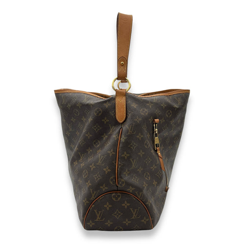 Delightful Top Handle Bag Brown in Monogram Coated Canvas, Gold hardware