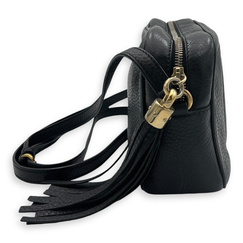 Soho Crossbody Bag Black in Calfskin, Gold hardware