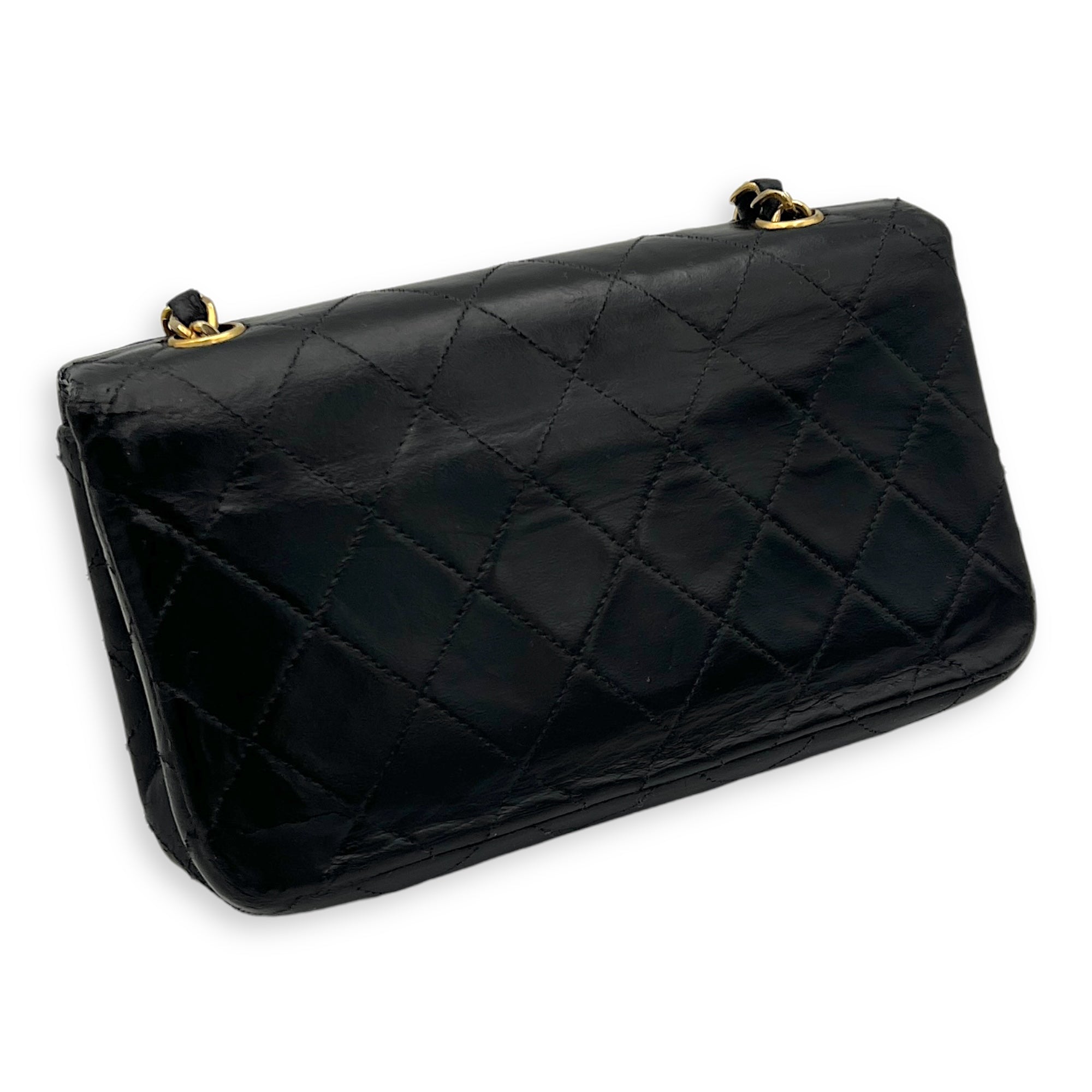 Classic Shoulder Bag Mini Black in Lambskin, Gold hardware