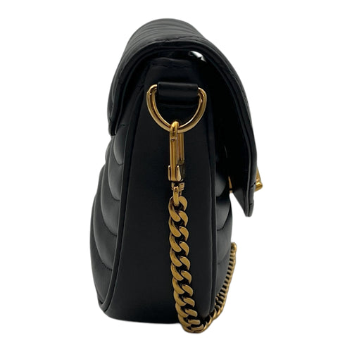 New Wave Multi Pochette Shoulder Bag Black in Calfskin, Gold hardware