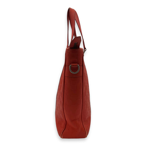 Tadao Top Handle Bag Red in Calfskin, Silver hardware