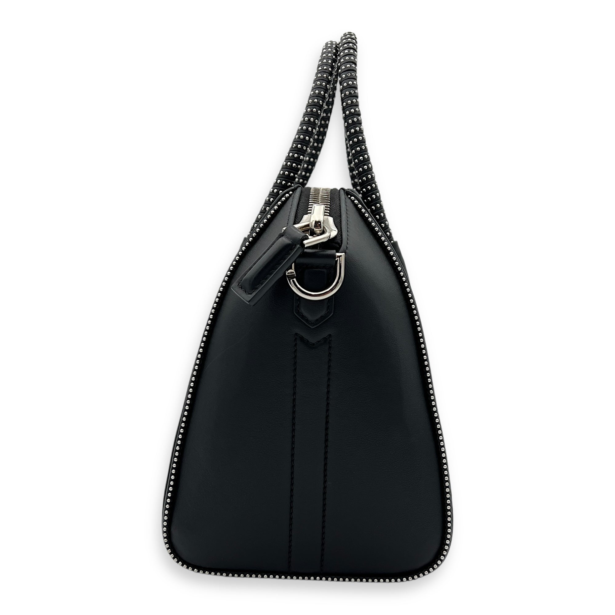 Givenchy Antigona Top Handle Bag Black in Calfskin, Silver hardware_3