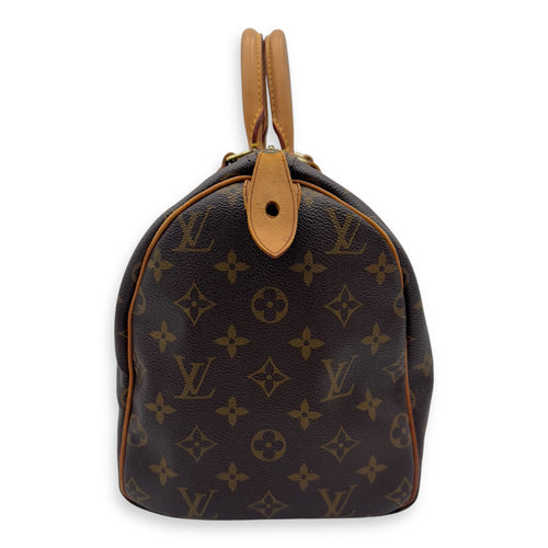 Louis Vuitton Speedy 30 Brown Top Handle Bag in Monogram Coated Canvas, Gold hardware_3