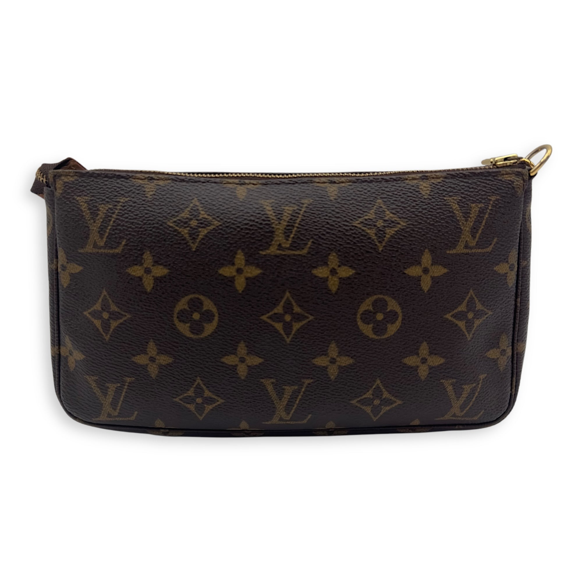 Louis Vuitton Pochette Accessoires Shoulder Bag Brown in Monogram Coated Canvas, Gold hardware_2