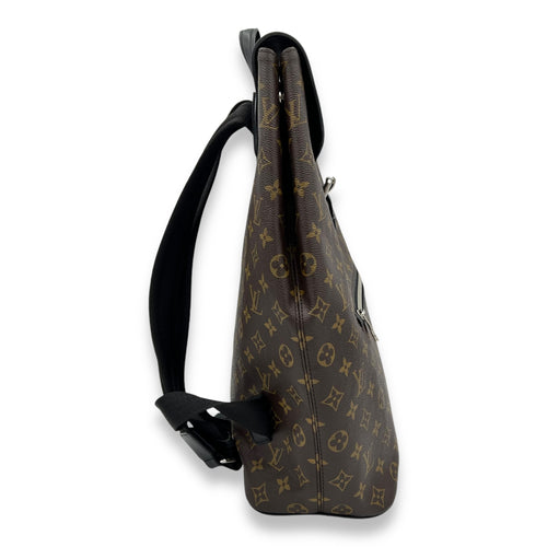 Louis Vuitton Macassar Backpack Brown in Monogram Coated Canvas, Silver hardware_3