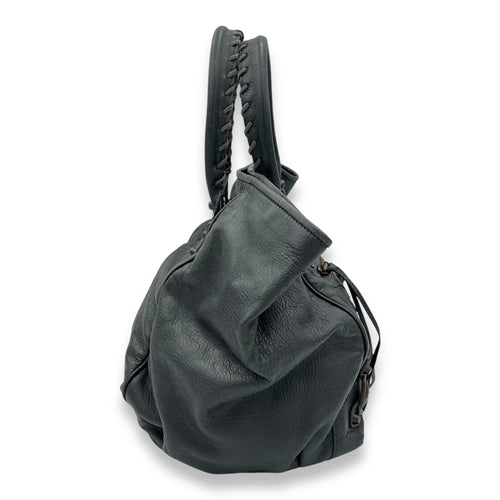 Balenciaga Sunday Top Handle Bag Grey in Lambskin, Ruthenium hardware_3