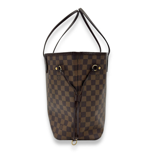 Louis Vuitton Neverfull Tote Bag Brown in Coated Canvas, Gold hardware_3