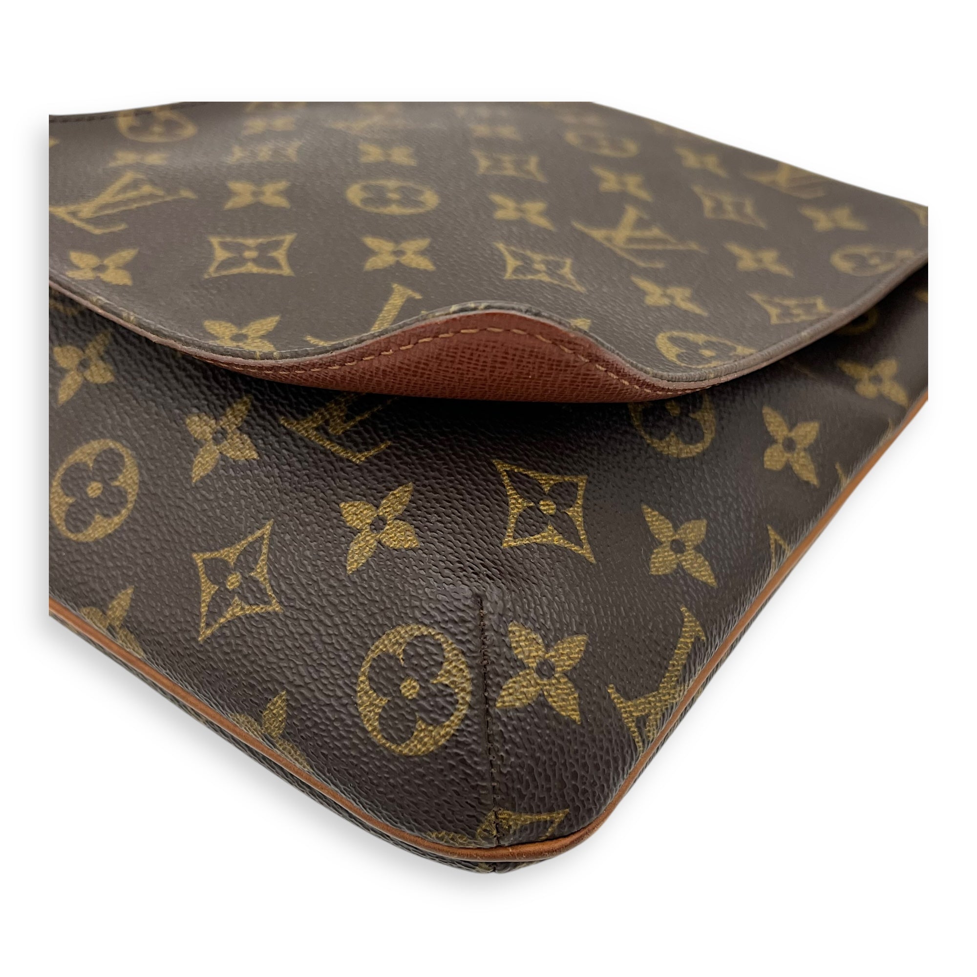 Louis Vuitton Musette Salsa Brown Crossbody Bag in Monogram Coated Canvas, Gold hardware_13