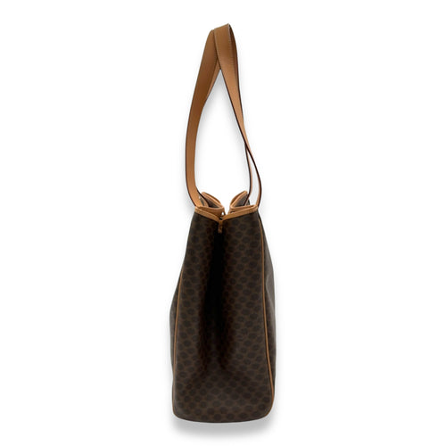 Celine Macadam Tote Bag Brown in Coated Canvas, Gold hardware_3