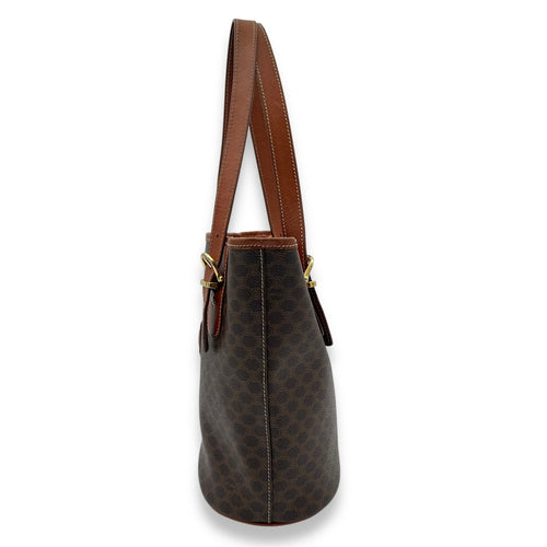 Celine Macadam Tote Bag Brown in Coated Canvas, Gold hardware_3