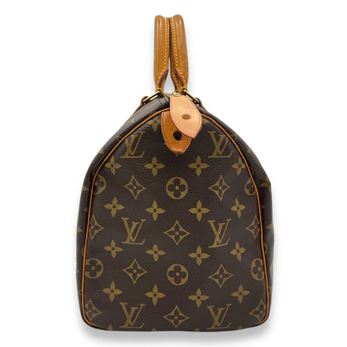 Louis Vuitton Speedy Top Handle Bag 30 Brown in Monogram Coated Canvas, Gold hardware_3