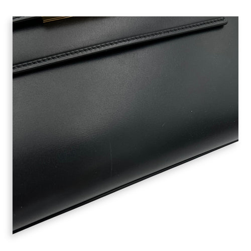 Saint Laurent Manhattan Shoulder Bag Black in Calfskin, Gold hardware_9