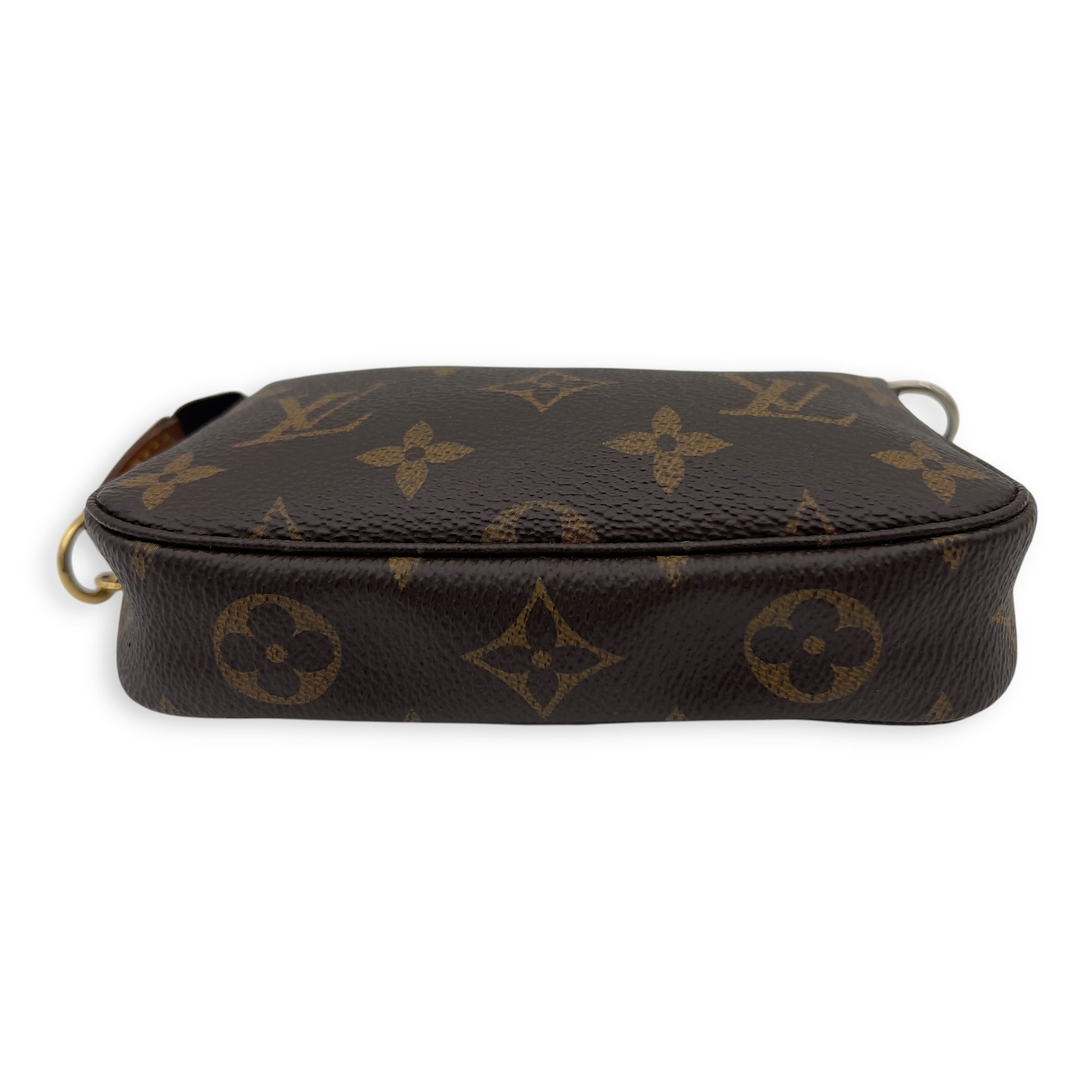 Louis Vuitton Pochette Top Handle Bag Super Mini Brown in Monogram Coated Canvas, Gold hardware_3