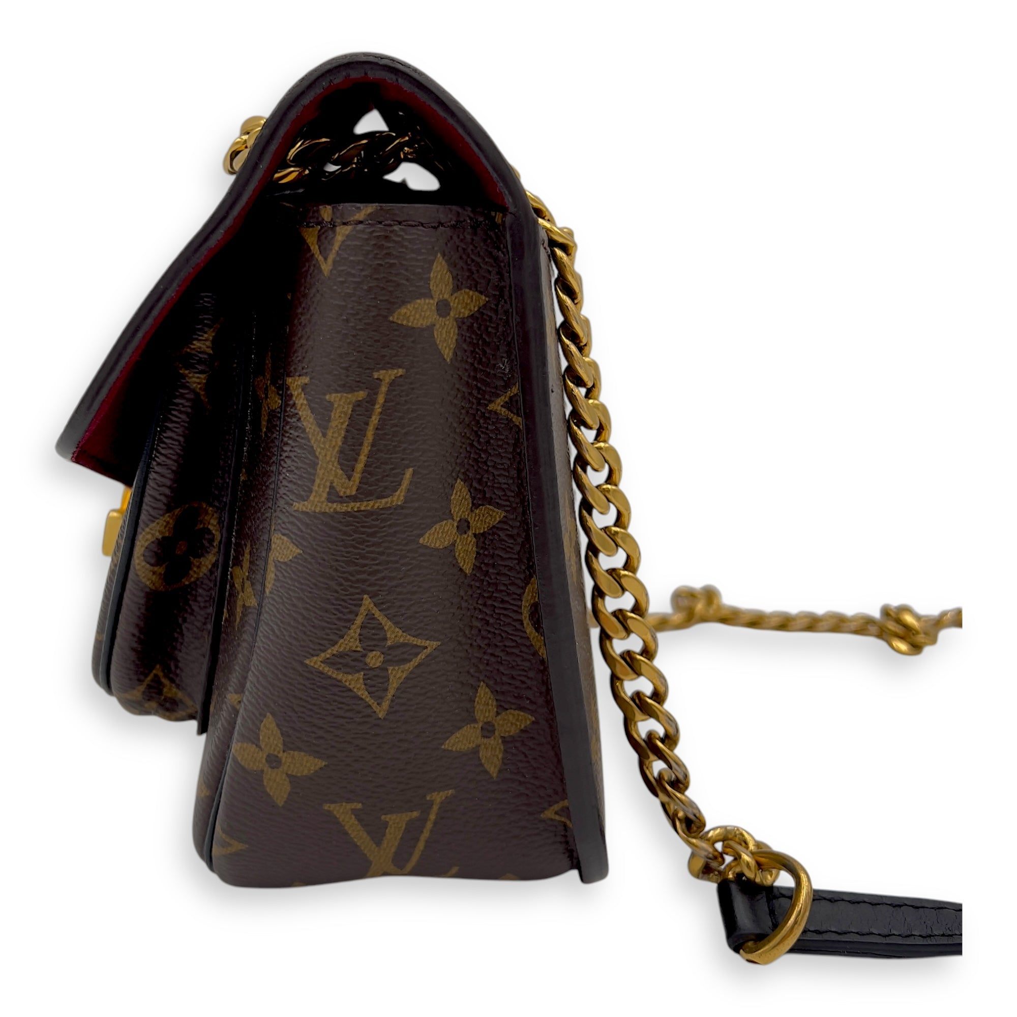 Louis Vuitton Passy Shoulder Bag Brown in Monogram Coated Canvas, Gold hardware_3