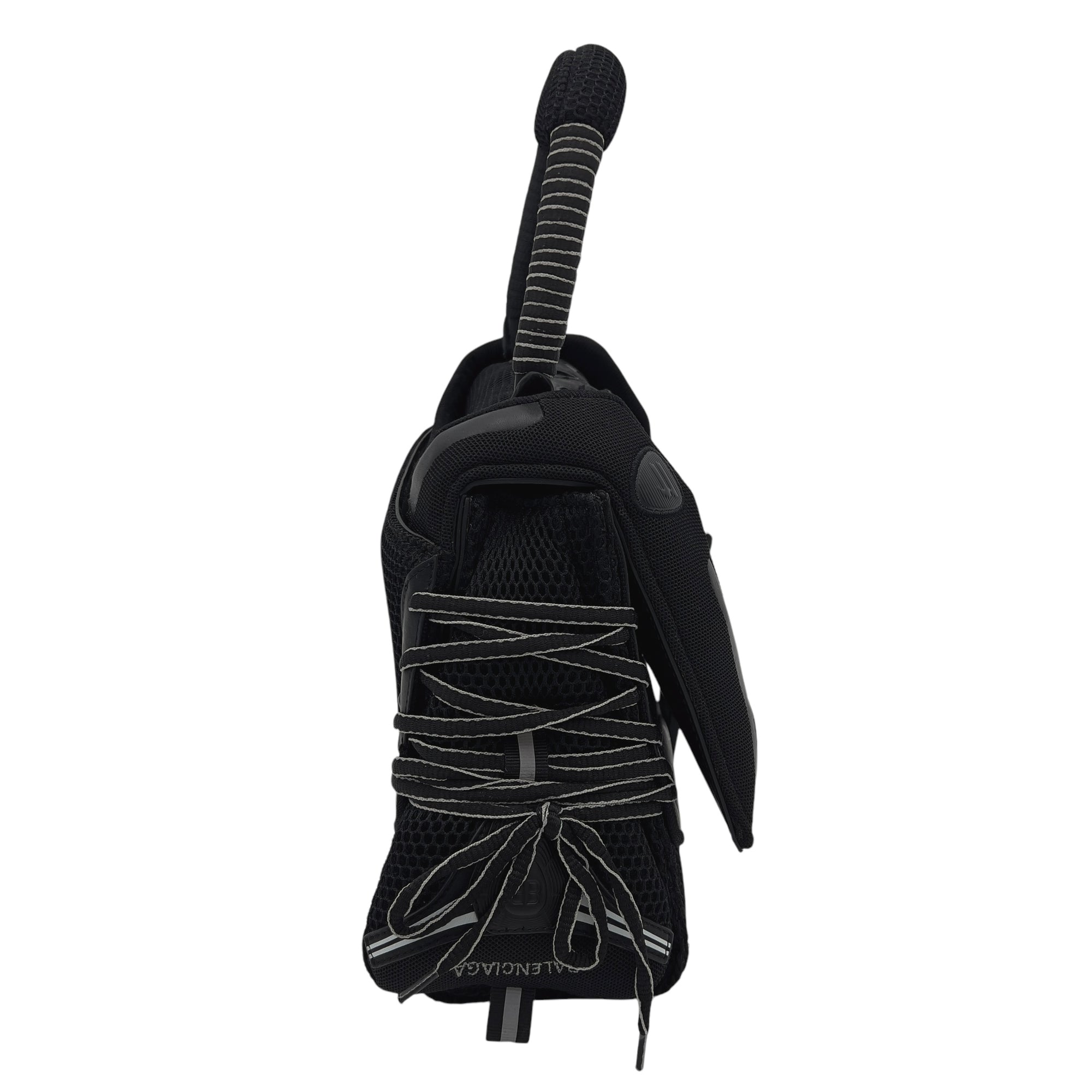 Balenciaga Hourglass Top Handle Bag Black in Fabric_3