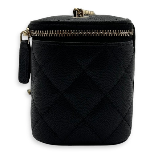 Chanel Vanity Small Black Crossbody Bag in Caviar Leather, Gold hardware_3