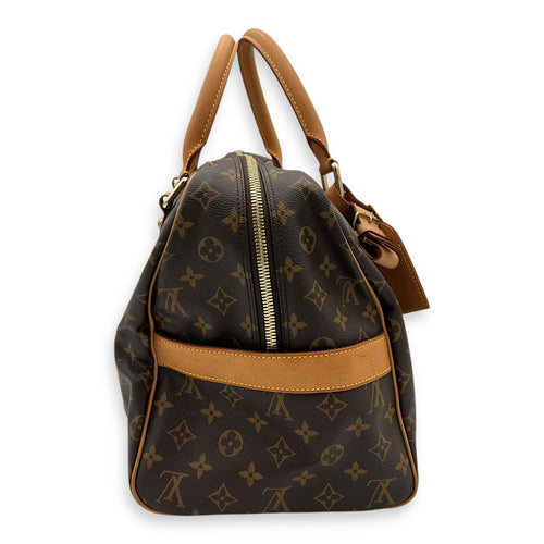 Louis Vuitton Carryall Travel Brown Top Handle Bag in Monogram Coated Canvas, Gold hardware_3