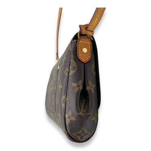 Louis Vuitton Favourite Crossbody Bag Brown in Monogram Coated Canvas, Gold hardware_3