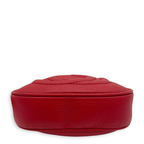 Gucci Soho Crossbody Bag Red in Calfskin, Gold hardware_5