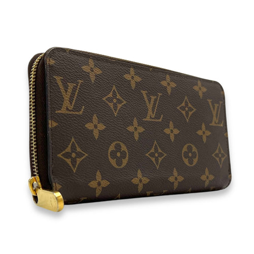 Louis Vuitton Zippy Long Brown Wallet in Monogram Coated Canvas, Gold hardware_3