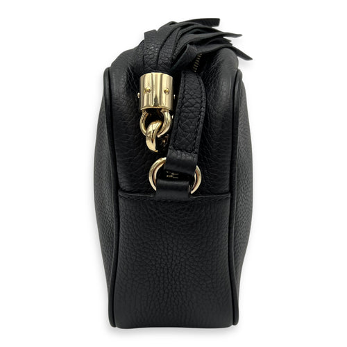 Gucci Soho Crossbody Bag Black in Calfskin, Gold hardware_3