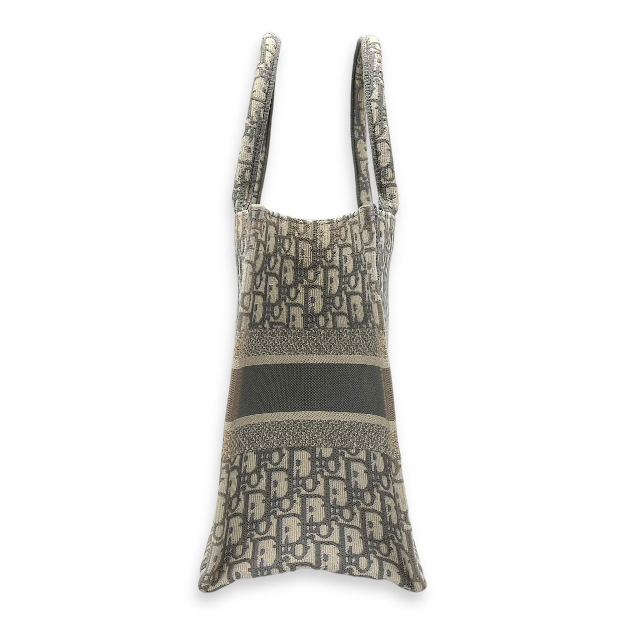 Christian Dior Book Tote Medium Grey Top Handle Bag in Jacquard_3