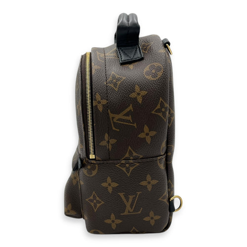 Louis Vuitton Palm Springs Backpack Brown in Monogram Coated Canvas, Gold hardware_3