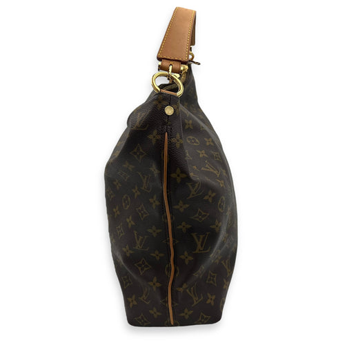 Louis Vuitton Sully MM Brown Top Handle Bag in Monogram Coated Canvas, Gold hardware_3