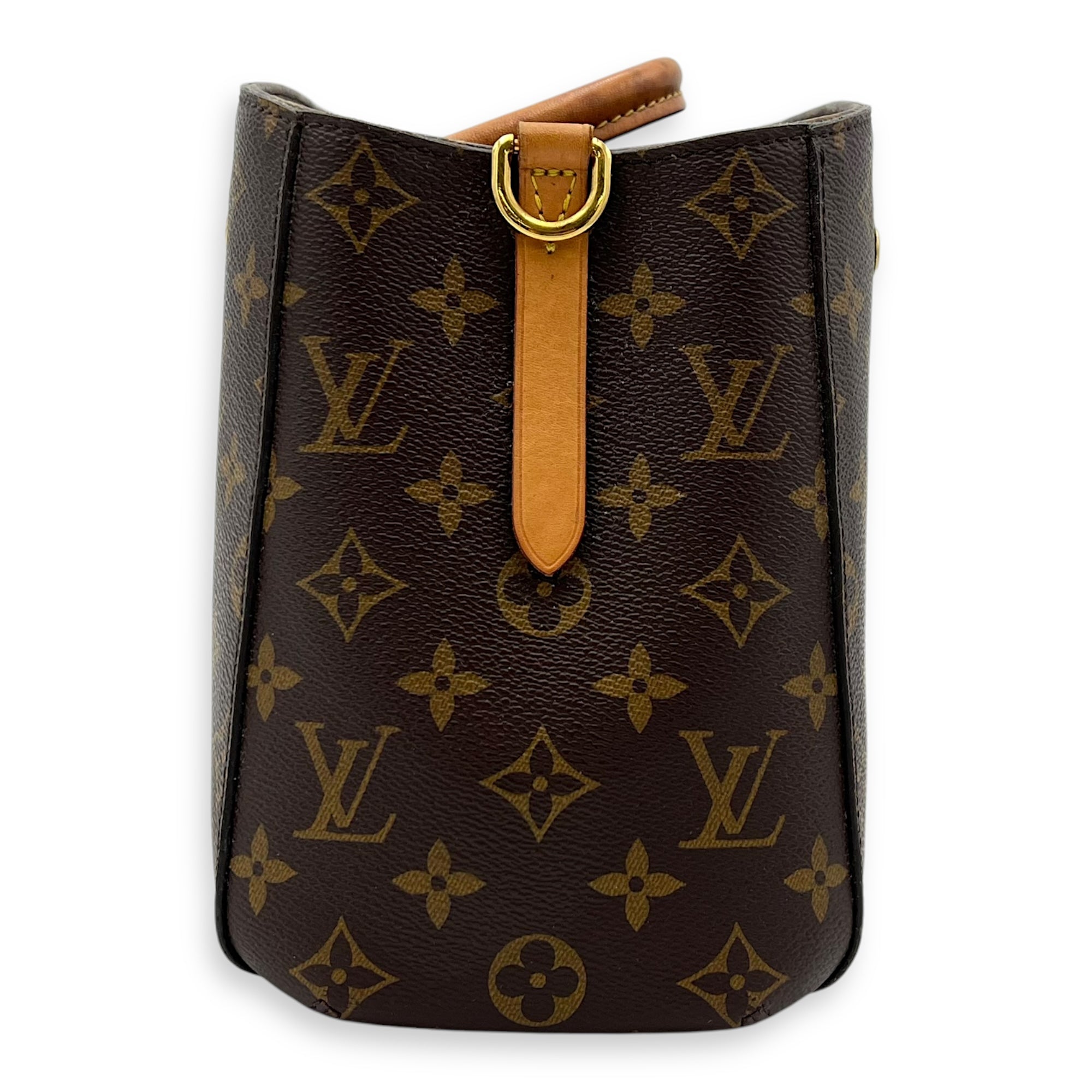 Louis Vuitton Montaigne BB Brown Top Handle Bag in Coated Canvas, Gold hardware_3