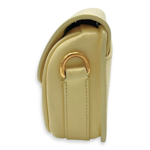 Christian Dior Bobby East West Yellow Crossbody Bag in Calfskin, Gold hardware_3