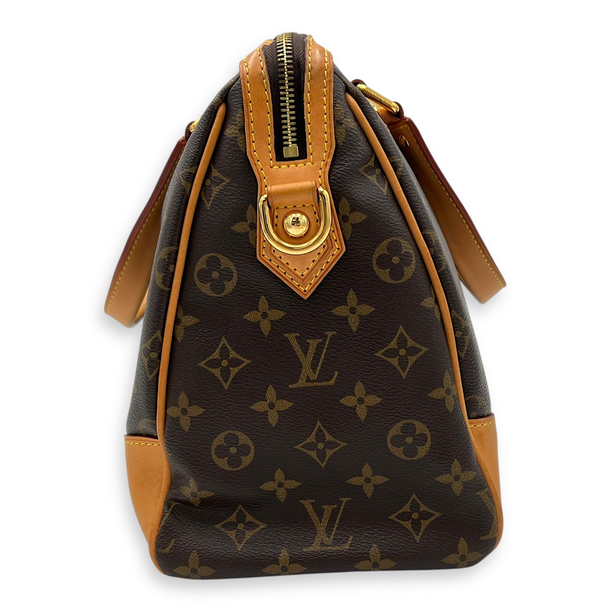 Louis Vuitton Retiro PM Brown Top Handle Bag in Monogram Coated Canvas, Gold hardware_3