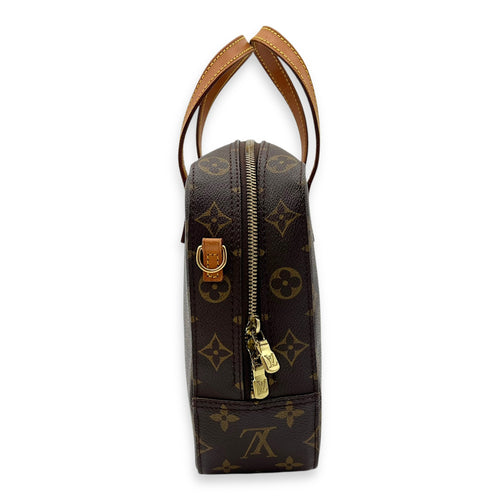 Louis Vuitton Spontini Brown Top Handle Bag in Monogram Coated Canvas, Gold hardware_3