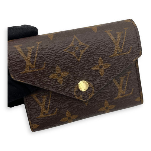 Louis Vuitton Victorine Wallet Brown in Monogram Coated Canvas, Gold hardware_10