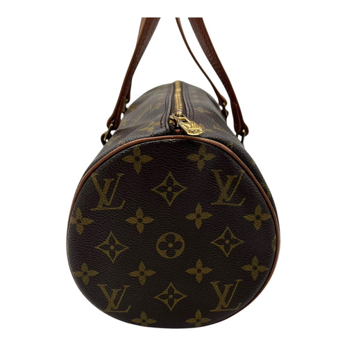 Louis Vuitton Papillon Top Handle Bag Brown in Monogram Coated Canvas, Gold hardware_3