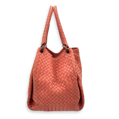 Bottega Veneta Hobo Top Handle Bag Pink in Lambskin, Gunmetal hardware_2